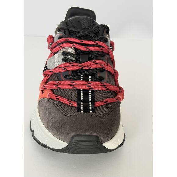 Versace Men\'s Greca Sneakers Red/Gray 12.5 US (45.5 Euro) IT 1021490 NIB main image 6